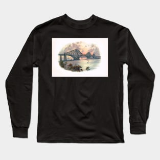 Forth Bridge from South East Circa 1900 Long Sleeve T-Shirt